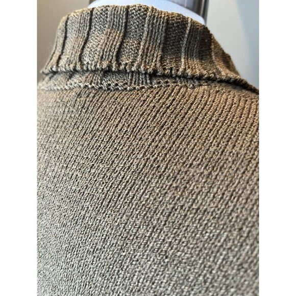 womens maria ficalora Single Cross neck button olive green Cardigan Size M - Picture 5 of 11